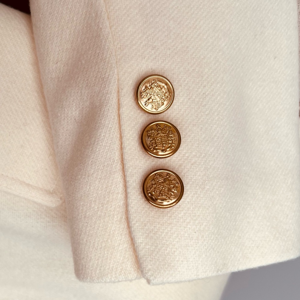 Vintage Cream Wool Salve Regina Crest Preppy Colligate Blazer Size M/L - Picture 4 of 16